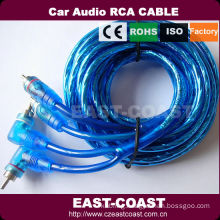 double shield rca cable for car audio amp install